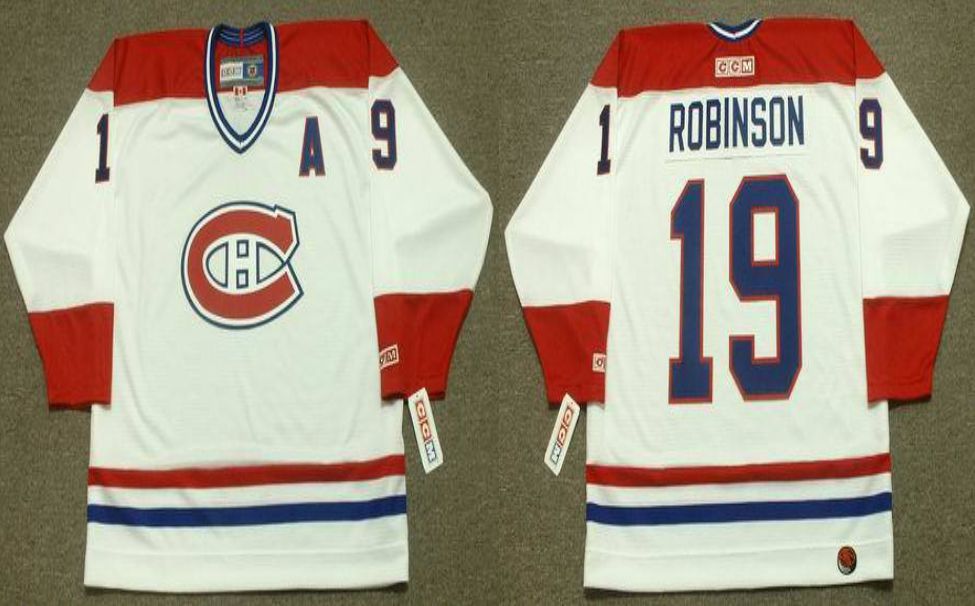 2019 Men Montreal Canadiens #19 Robinson White CCM NHL jerseys->montreal canadiens->NHL Jersey